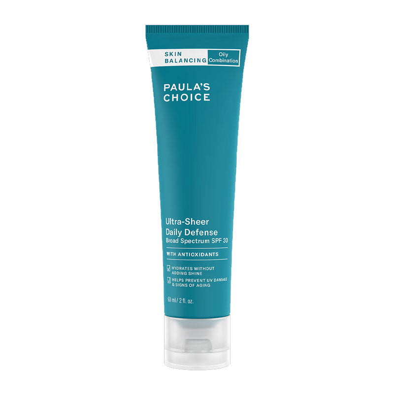 Paula's Choice | Skin Balancing Ultra-Sheer Daily Defence Moisturiser SPF 30 | Hydrates without Greasiness | Protects from UV Damage | Broad Spectrum SPF | Anti-Ageing Ingredients | Younger-looking Skin | Refreshed Skin | Perfect for Oily and Combination Skin