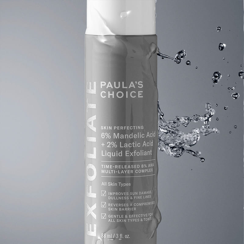 Paula's Choice Skin Perfecting 6% Mandelic Acid + 2% Lactic Acid Liquid Exfoliant | #1 Exfoliation Experts | Innovative Formula | Gentle yet Effective Exfoliation | Time-Released 8% AHA Multi-Layer Complex | Improves Radiance, Softens Texture | Promotes Healthier Skin Turnover | Youthful Glow