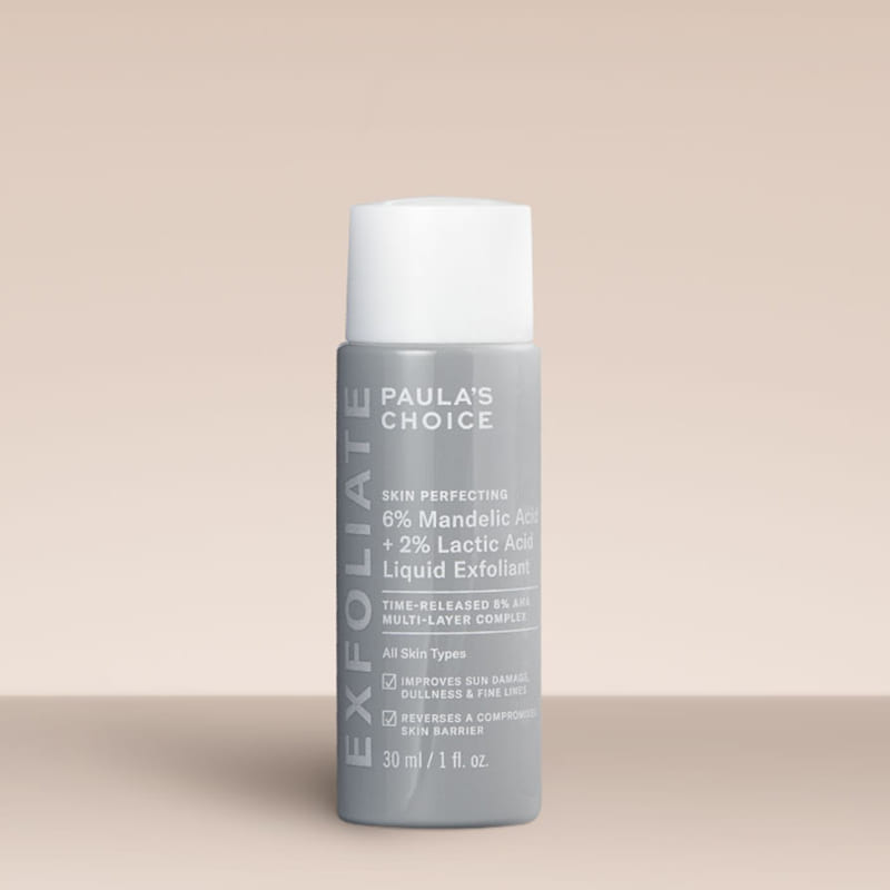 Paula's Choice Skin Perfecting 6% Mandelic Acid + 2% Lactic Acid Liquid Exfoliant | Crafted by #1 Exfoliation Experts | Innovative Formula | 6% Mandelic Acid, 2% Lactic Acid | Gentle yet Effective Exfoliation | Time-Released 8% AHA Multi-Layer Complex | Improves Radiance, Softens Texture | Promotes Healthier Skin Turnover | Youthful Glow