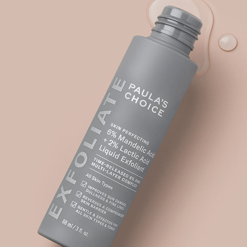 Paula's Choice Skin Perfecting 6% Mandelic Acid + 2% Lactic Acid Liquid Exfoliant | #1 Exfoliation Experts | Innovative Formula | Gentle yet Effective Exfoliation | Time-Released 8% AHA Multi-Layer Complex | Improves Radiance, Softens Texture | Promotes Healthier Skin Turnover | Youthful Glow