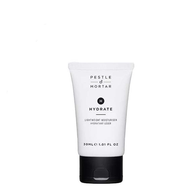 Pestle & Mortar Hydrate Moisturiser Travel Size, lightweight moisturiser, travel size face cream, face moisturiser