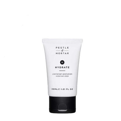 Pestle & Mortar Hydrate Moisturiser Travel Size, lightweight moisturiser, travel size face cream, face moisturiser