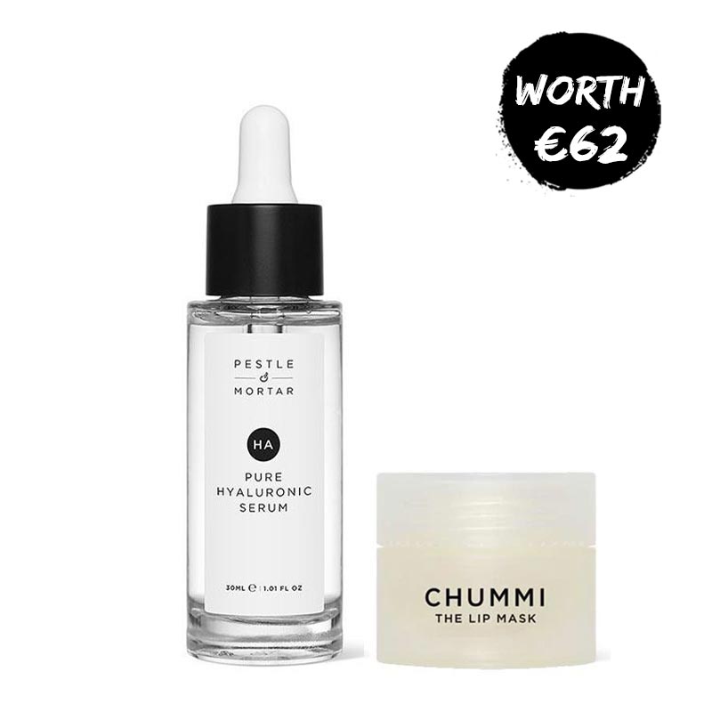 Pestle & Mortar Pure Hyaluronic Acid Serum + FREE Chummi Lip Mask, Pestle & Mortar Chummi Lip Mask, hyaluronic acid skincare