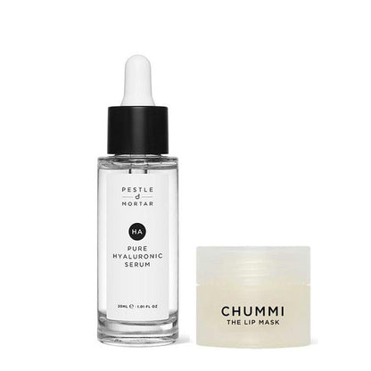 Pestle & Mortar Pure Hyaluronic Acid Serum + FREE Chummi Lip Mask, Pestle & Mortar Chummi Lip Mask, hyaluronic acid skincare