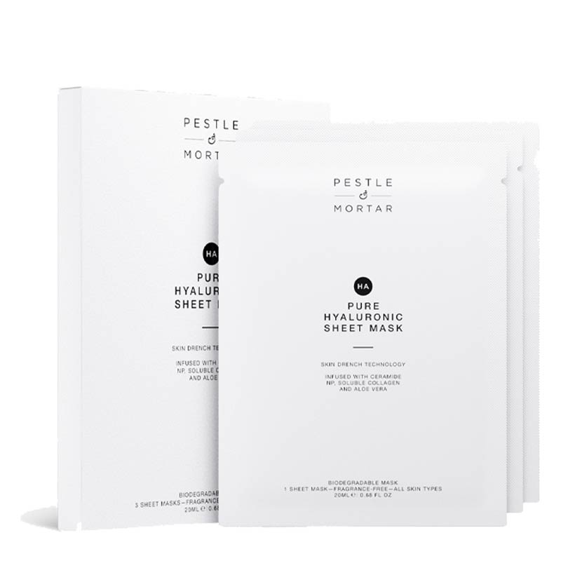 Pestle & Mortar Pure Hyaluronic Acid Sheet Mask 3 pack