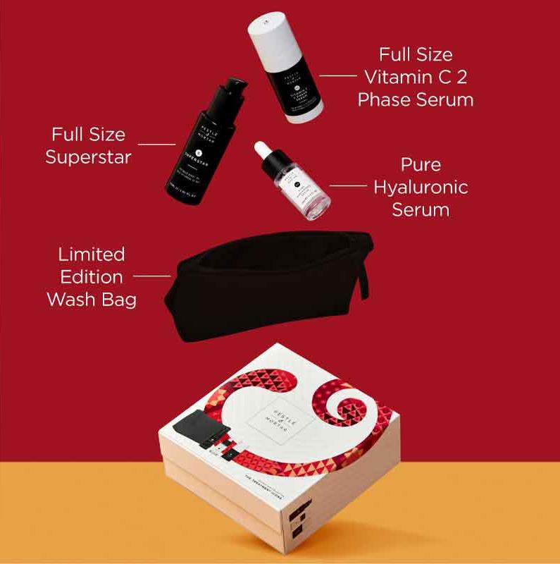 Pestle & Mortar The Treatment Icons Gift Set, Vitamin C Serum, Hyaluronic Acid Serum,