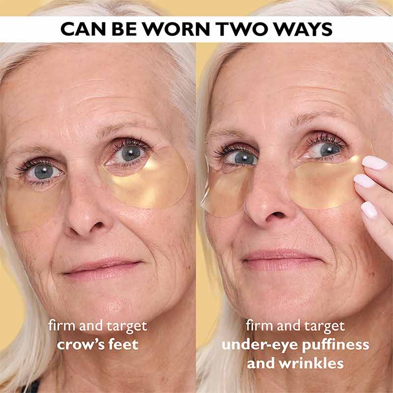 Peter Thomas Roth 24K Gold Hydra Eye Patches On model