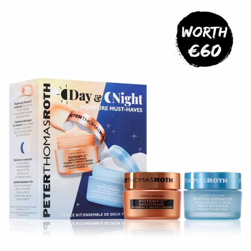 Peter Thomas Roth Day & Night Moisture Must-Haves 2-Piece Kit, Peter Thomas Roth, Vitamin C Moisturiser, Water Drench Moisturiser