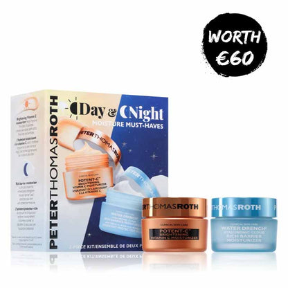 Peter Thomas Roth Day & Night Moisture Must-Haves 2-Piece Kit, Peter Thomas Roth, Vitamin C Moisturiser, Water Drench Moisturiser