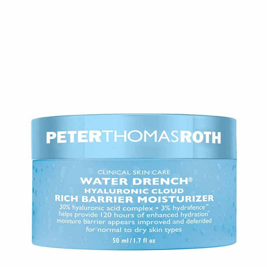 Peter Thomas Roth Water Drench Hyaluronic Cloud Rich Barrier Moisturiser, Hyaluronic acid moisturiser, rich facial moisturiser, damaged skin barrier