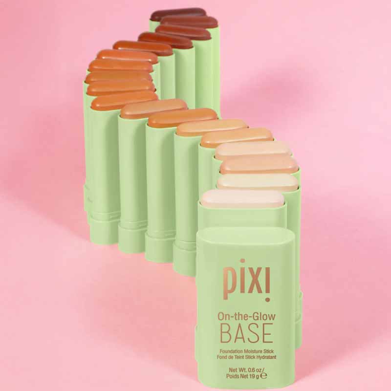 PIXI On-the-Glow Base Foundation Moisture Stick, natural makeup, dewy foundation stick