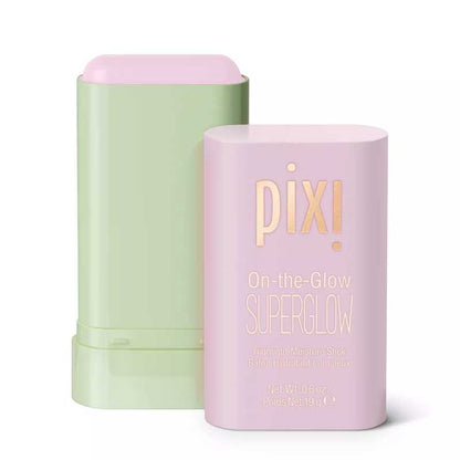 PIXI On-the-Glow SuperGlow | Hydrating solid balm highlighter | Formulated with Ginseng, Aloe Vera, Fruit Extracts | Provides natural highlight | PetalDew