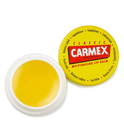 Carmex Classic | Lip Balm | Jar | lip healing | protecting ingredients | smooth | soothed lips | medicated lip balm | healing abilities | works quickly | relief