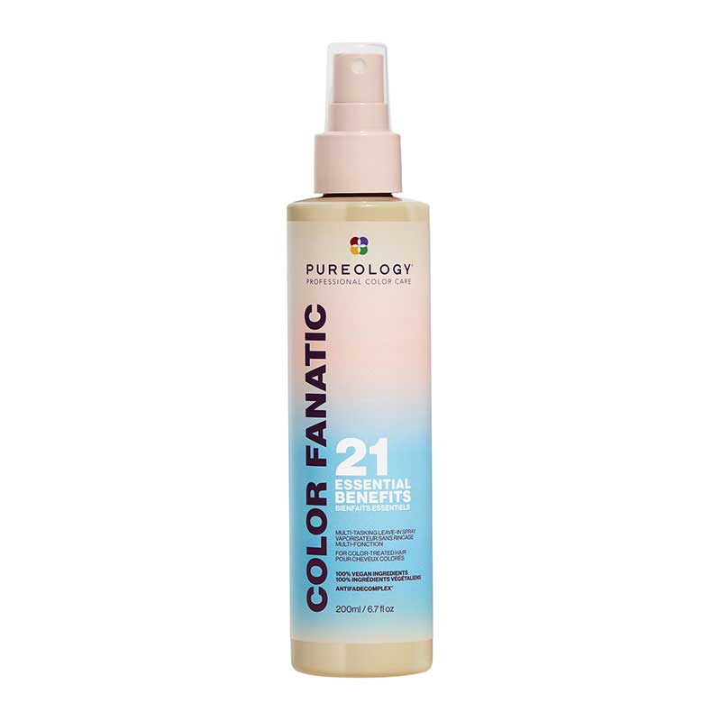 Pureology | Colour Fanatic | Multi-Tasking | Leave-In | Spray | primes | protects | perfects | coloured | 21 benefits | detangling | conditioning | protecting | heat styling