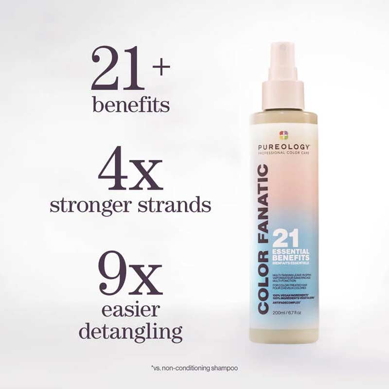 Pureology Colour Fanatic Multi-Tasking Leave-In Spray Benefits, professional haircare