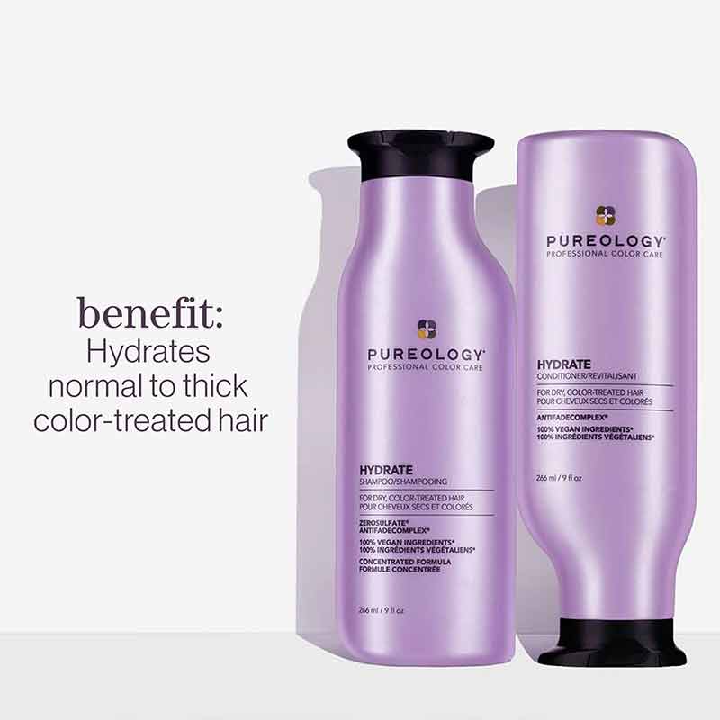 Pureology Hydrate Shampoo and Conditioner benefits, hydrating conditioner