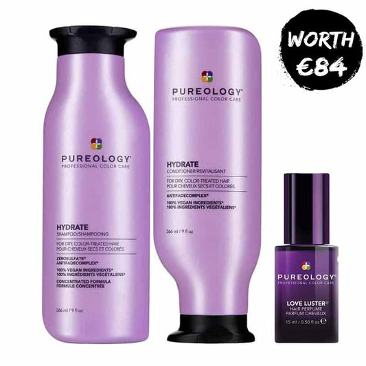 Pureology Hydrate Shampoo & Conditioner Duo + FREE Love Lustre Hair Perfume