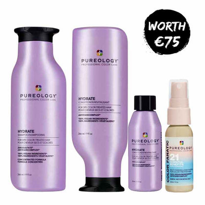Pureology Hydrate Shampoo & Conditioner Duo + FREE Mini Colour Fanatic Spray + Conditioner