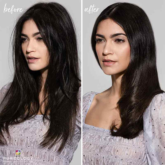 Pureology Hydrate Soft Softening Treatment Mask deeply nourishes and softens dry, colour-treated hair. Suitable for all hair types and textures but especially for dry, damaged or coloured hair. Zero Sulfate. 100% Vegan Formula.