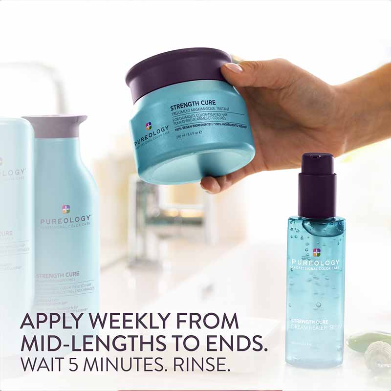 How to use the Pureology Strength Cure Hair Treatment Mask
