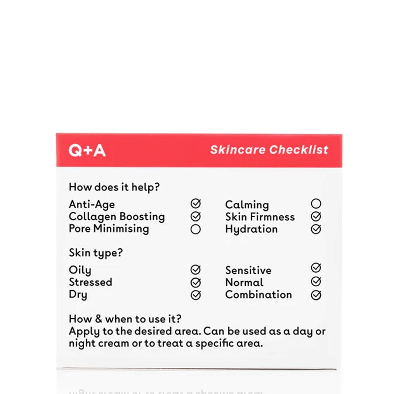 Q+A 5-HTP Face & Neck Cream | firm skin neck moisturiser