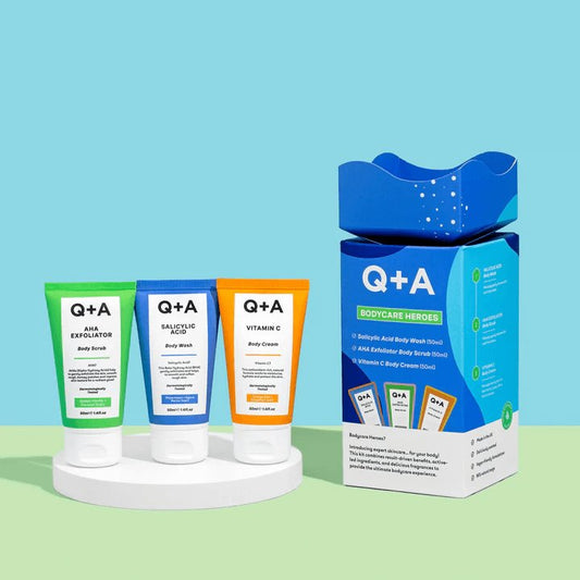 Q+A bodycare heroes, aha exfoliator body scrub