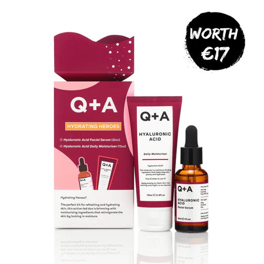 Q+A hydrating heroes gift set, hyaluronic acid