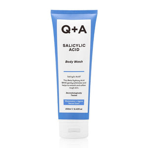 Q+A Salicylic Acid Body Wash | body wash for bumpy rough skin | get rid of bumpy skin shower gel