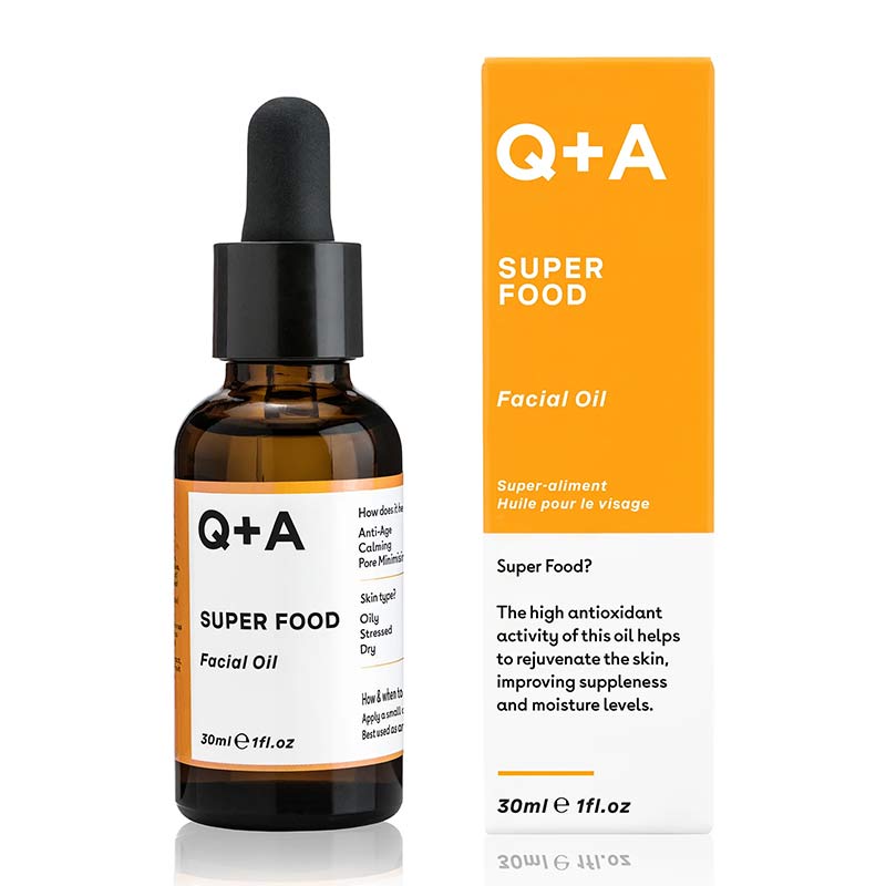Q+A Superfood Facial Oil | oil serum that is packed with ingredients | high antioxidant oil