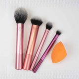Real Techniques Everyday Essentials Set | need | four | super | soft | brushes | one | makeup | sponge | set | gorgeous | creating | every day | makeup | look | UltraPlush™ | Synthetic | Bristles