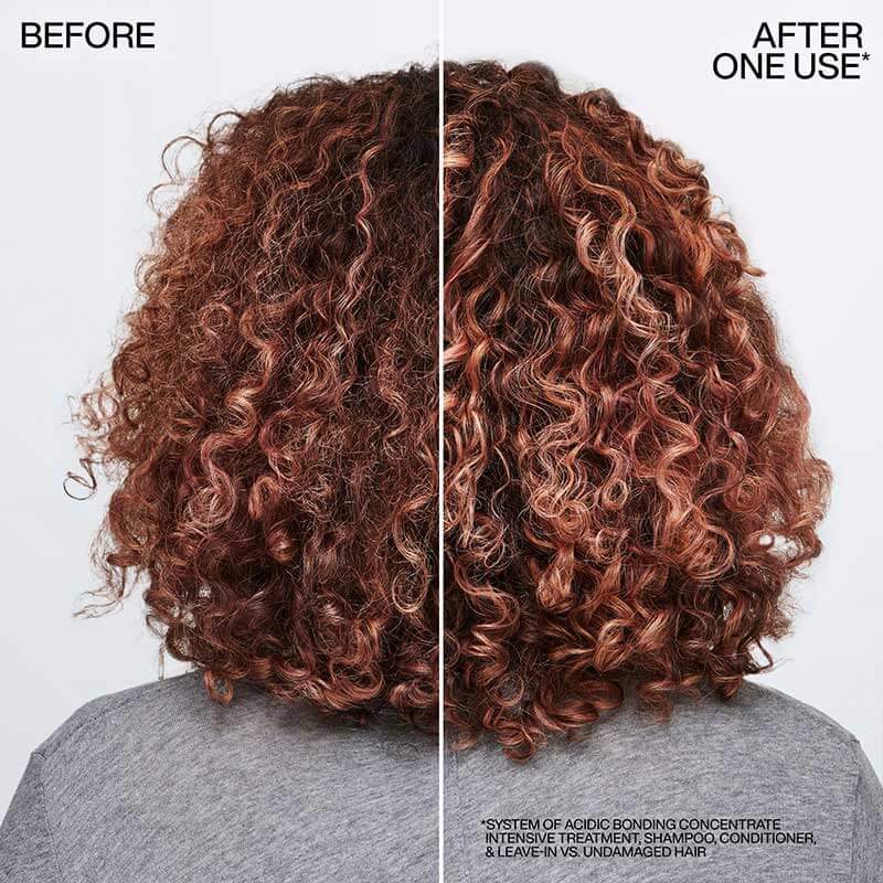 Redken, bond repair hair set, before and after hair treatment, hair treatment for dry curly hair