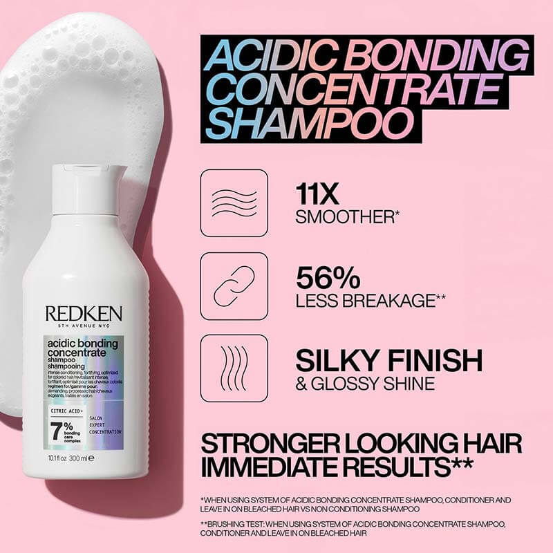 Redken Acidic Bonding Concentrate Shampoo, shampoo for damaged hair, hair repair
