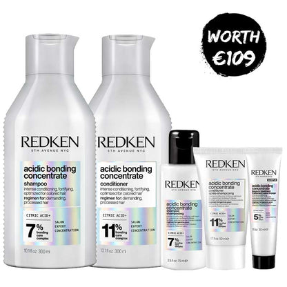 Redken Acidic Bonding Concentrate Home & Away Bundle + FREE Intensive Treatment