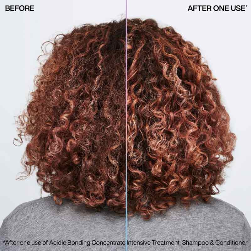 Redken Acidic Bonding Concentrate Intensive Pre-Treatment with 14% Citric Acid | after one use pre treatment | repair curls | clarify hair