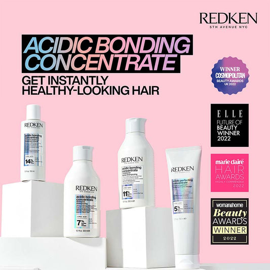 Redken Acidic Bonding Concentrate Intensive Pre-Treatment with 14% Citric Acid + FREE One United Spray 30ml | Shampoo | Leave in treatment | leave in conditioner | Redken acidic bonding treatment