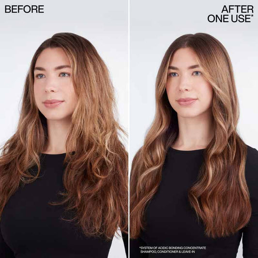 Redken Acidic Bonding Concentrate Perfecting Leave-In Treatment Before & After