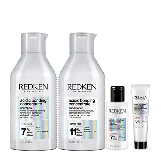 Redken Acidic Bonding Concentrate Shampoo & Conditioner + FREE Shampoo & Leave-In Treatment