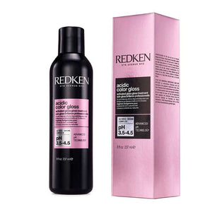 Redken Acidic Color Gloss Activated Glass Gloss Treatment | 5-minute hair glossing treatment | Seals in glass-like shine for up to 72 hours | pH-balanced formula | Provides sleek, frizz-controlled, hydrated, and healthy-looking hair | Ideal for maintaining vibrant color and luminous shine
