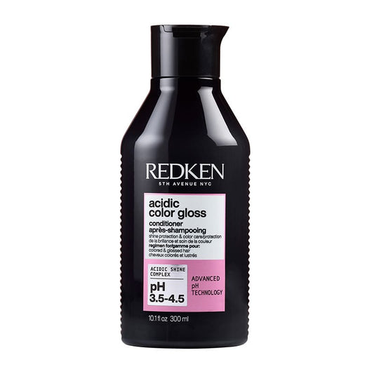 Redken Acidic Color Gloss Conditioner | Color care conditioner | Prolongs hair color and adds intense shine | pH-balanced formula | Restrengthens hair to its healthiest pH | Seals the cuticle and protects color | Provides glass-like shine | Hydrates hair for up to 72 hours | Ideal for extending color vibrancy and shine