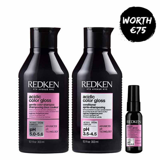 Redken Acidic Color Gloss Shampoo & Conditioner Duo + FREE Heat Protection Treatment