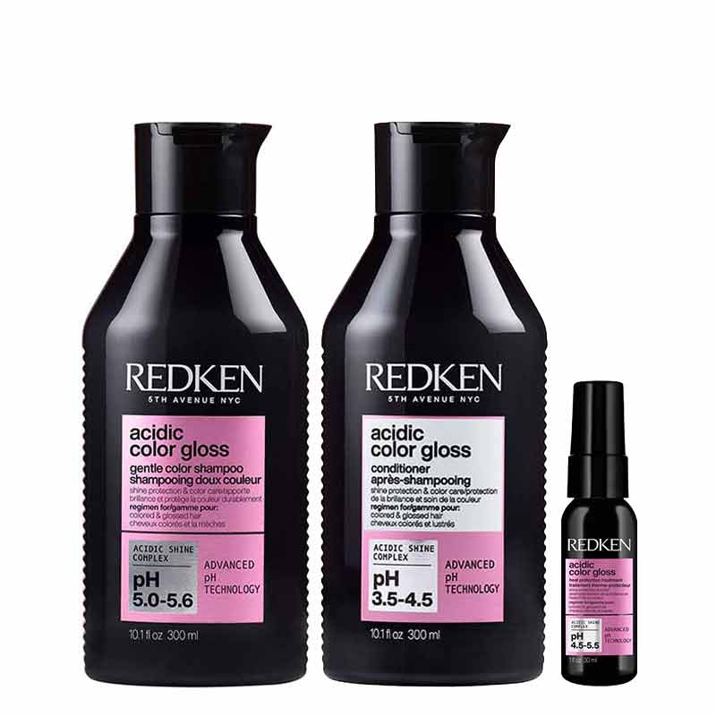 Redken Acidic Color Gloss Shampoo & Conditioner Duo + FREE Heat Protection Treatment
