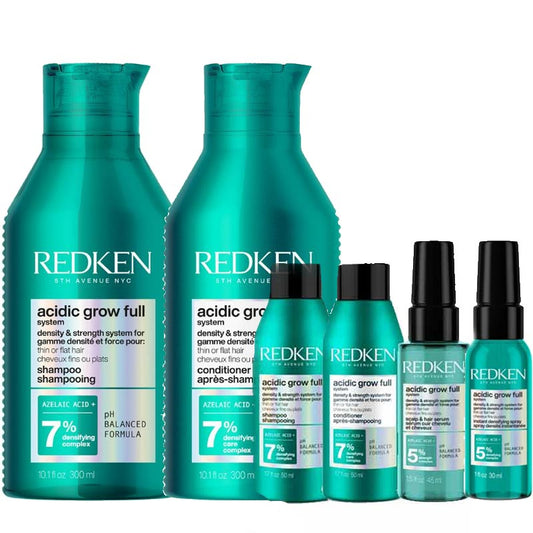 TikTok Exclusive Redken Acidic Grow Full System Home & Away Bundle + FREE Serum & Densifying Spray