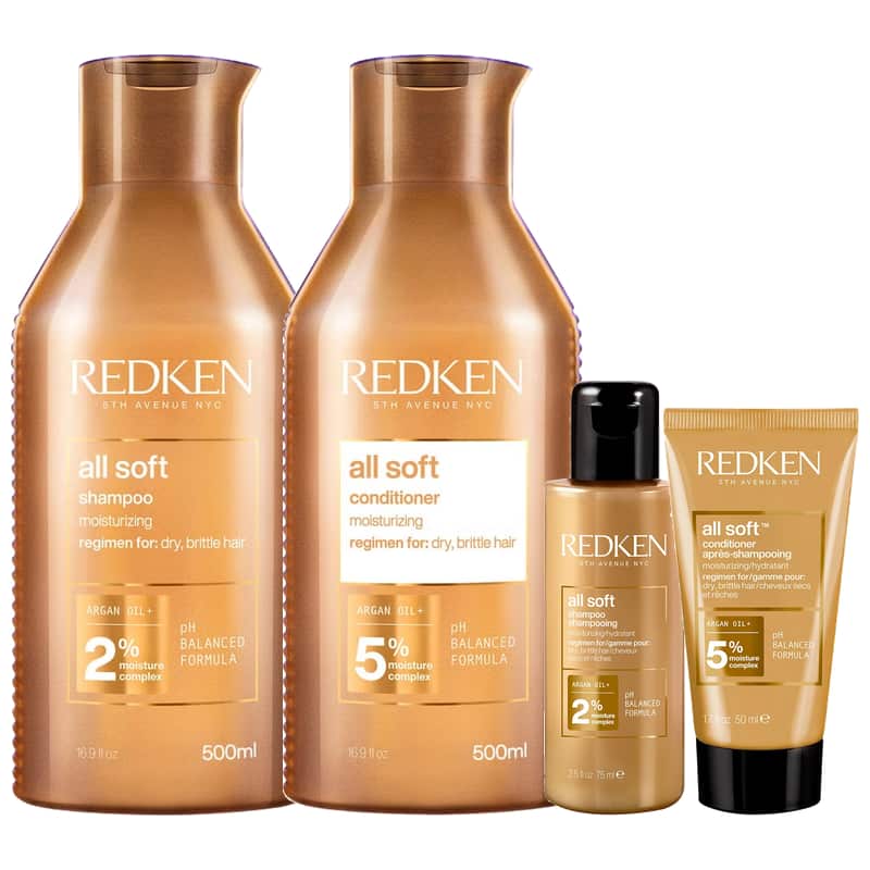 Redken All Soft Home & Away Bundle for Dry, Brittle Hair