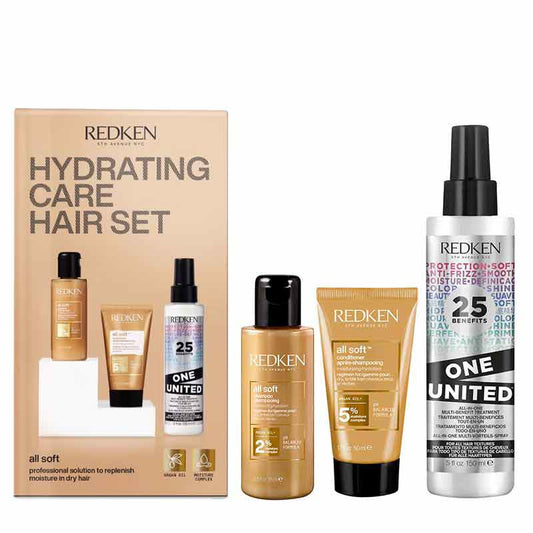 Redken all soft, one united spray, hair treatment, haircare gift set, Christmas gift set