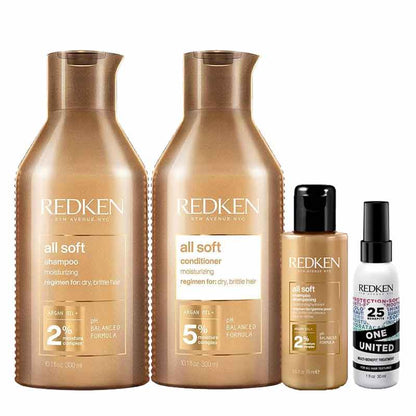Redken All Soft Shampoo & Conditioner + FREE Shampoo & Leave-In Treatment