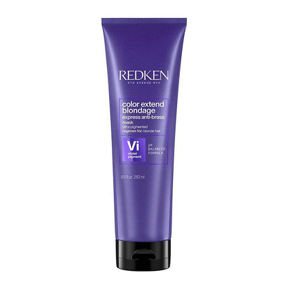 Redken Blondage Anti Brass Mask | bleached hair shampoo | yellow undertones | purple pigments shampoo