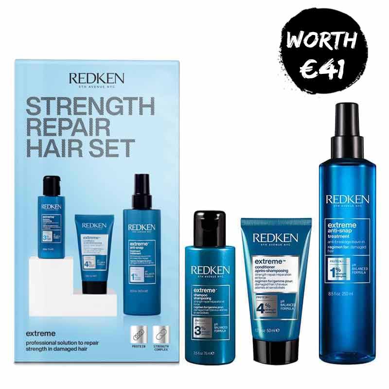 Redken Extreme Gift Set, extreme shampoo, hair treatment for damaged hair, anti-snap hair treatment, anti breakage