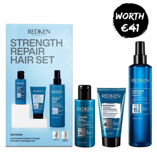 Redken Extreme Gift Set, extreme shampoo, hair treatment for damaged hair, anti-snap hair treatment, anti breakage