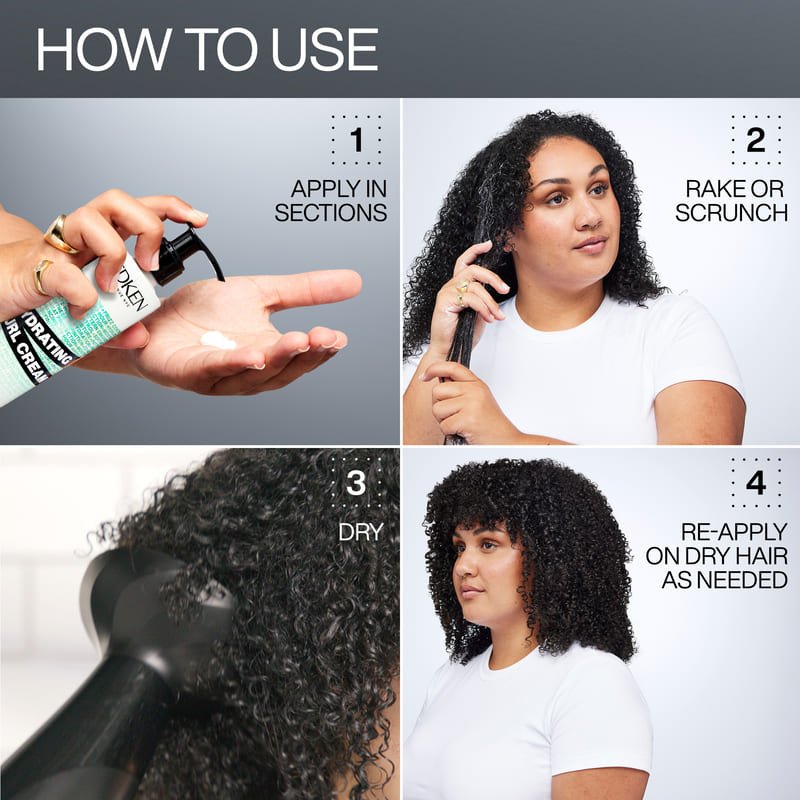 Redken Hydrating Curl Cream | curl defining cream | defines frizzy hair | heat protection | frizz reduction