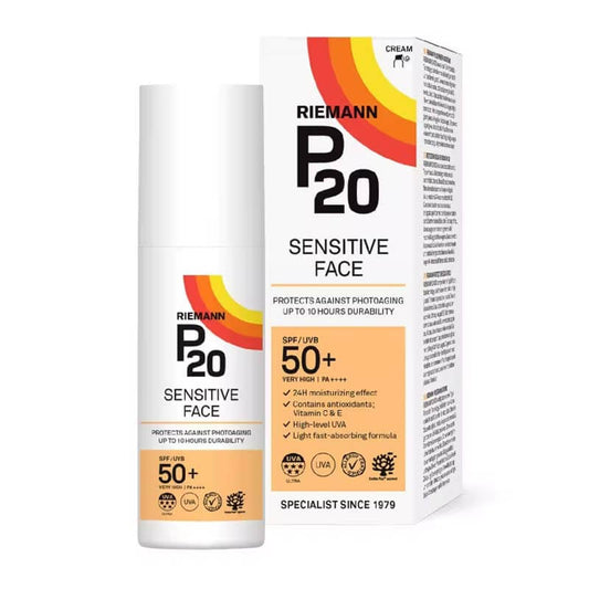 Riemann P20 Sensitive Face SPF 50+ Sun Cream | snesitive sunscreen for everyday use on the face